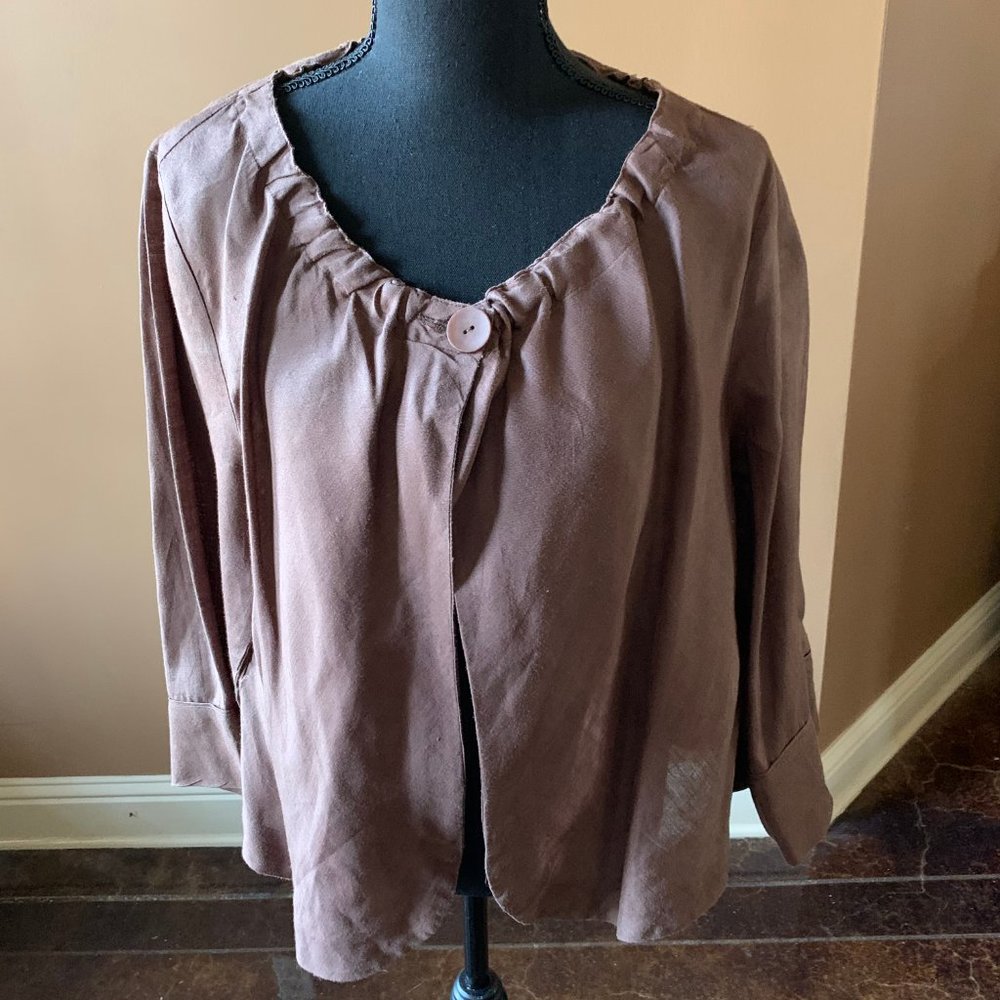 Brown Linen Jacket - Picture 2 of 6